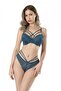 Lace Detailed Soft Cup Bra Panty Set with Crossed Straps