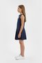 Girl's Crew Neck Zero Sleeve Pleated Skirt Dress with Bow Detail 25004 - 5