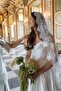 Lez Lace Long Vintage Veil with Comb 2 Meters Lace Veil - 5