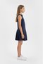 Girl's Crew Neck Zero Sleeve Pleated Skirt Dress with Bow Detail 25004 - 2
