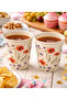 Poppy and Wildflower Patterned 8-9 oz Stylish Invitation and Organization Cardboard Party Cups (100 Pieces) - 3