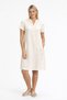 Linen Dress-Linen Pera Dress-Linen High Collar Dress - 3510