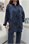 Women's Lyocell Jacquard Fabric Oversize Tirl Tirl Shirt
