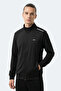 Revolver Men's Zippered Stand Collar Pocket Black Sweatshirt - 5