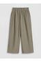 Elastic Waist Textured Satin Women's Trousers (S6)