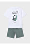 Boy's Shorts T-Shirt Set Green - 06689 - 5