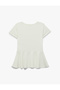 Bürümcük Short Sleeve Crew Neck Peplum T-Shirt - 4