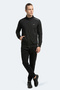 Revolver Men's Zippered Stand Collar Pocket Black Sweatshirt - 8