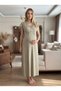 New Season Green Double-Breasted Collar Summer Lace Detailed Special Design Short Sleeve Maternity Nightgown - 2
