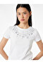 Slim Fit Cotton Short Sleeve Crew Neck Bow Print T-Shirt - 2