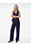 Pocket Detailed Zippered Sleeveless V-Neck Peplum Vest - 2