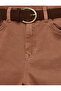 Regular Waist Belt Detailed Slim Fit Pocketed Spanish Flare Trousers - Flare Jeans - 6