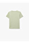 Cotton Print Detailed Short Sleeve Crew Neck T-Shirt - 4