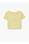 Short Sleeve Crew Neck Blouse with Stone Detail - 3