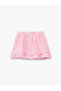 Elastic Waist Ruffle Detailed A-Line Embroidered Skirt - 2