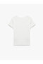 Slim Fit Cotton Short Sleeve Crew Neck Bow Print T-Shirt - 4