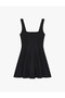 Crepe Scuba Fabric Black Women's Dress 6Sak80265Ek - 4