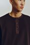 Loose Fit Linen-blend Henley top - 3