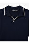 Regular Fit Cotton Striped Detailed Polo Collar Short Sleeve Knitwear T-Shirt - 5