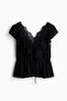 Flounce-trimmed lyocell top - 5