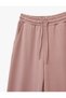High Waist, Pocket Detail, Lace-Up, Comfortable Fit, Wide Leg Sports Sweatpants - 5