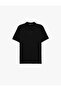 Cotton Short Sleeve Pique Fabric Buttoned Polo Collar Slim Fit T-Shirt - 3