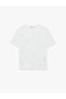 Bowknot Bead Detail Short Sleeve Crew Neck T-Shirt - 3