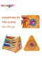 Wooden Activity Centre Triangle Toys Alphabet Blocks Abacus Clock Activity Cube for Toddlers 5 in 1 - 8