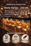 Unbreakable Polycarbonate Stone Series Glass 250 ml Glass Appearance Patterned Design - 3