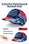 Colorful Patchwork Hat for Women – Visor Cap Hat Comfortable Flexible Daily Use Hair Gathering Hat - 6