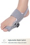 Adjustable Night Splint - Adjustable Hallux Valgus Splint with Wheels Gray 1 Piece