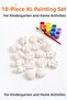 18 Pieces (3D) Flower Leaf Motif Stone Painting Set Children's Development Activity Set Stone Painting - 2