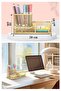 Desktop Metal Pen Holder Set 3-Piece Combo 1 Pack Mesh Perforated Colorful Pen Holder Paper Holder Note Holder Folder - 3