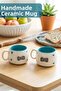 Handmade Ceramic Special Series Embossed Paw, Bone, Cat, Dog Mug - Set of 2, 200 ml - 4
