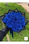 13-Piece Navy Blue Glittery Satin Rose Bouquet, Non-Fading Flower, Gift Bouquet for Friend & Mother