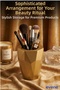Makeup Organizer, Makeup Brush Holder, Makeup Organizer Set, Gold Color, Model 19 - 6