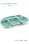 Children's Dining Table with Compartments - Breakfast and Dinner Plate Green Table D'Hôte for Kindergarten & Nursery - 5