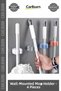 Special Production Adhesive Hanging Apparatus Organizer Plastic Practical Wall Mounted Mop Holder 4 Pieces