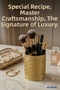Makeup Organizer, Makeup Brush Holder, Makeup Organizer Set, Gold Color, Model 4 - 5