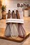 Wooden Handle Silicone Whisk Set 3-Piece Heat Resistant Non-Stick Kitchen Whisk - 3