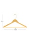 12-Pack Gold Hook Wooden Look Plastic Clothes Hangers, Clothes Hanger 25X44.5X1 - 7