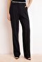 Siyah*001 Straight/Düz Kesim Pilili Dokuma Kumaş Pantolon TWOAW23PL00401 - 3