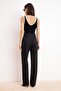 Siyah*001 Straight/Düz Kesim Pilili Dokuma Kumaş Pantolon TWOAW23PL00401 - 4