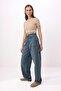 More Sustainable Koyu Mavi Yıkama Efektli Bol Kesim Yüksek Bel Loose Baggy Jeans TWOAW24JE00308 - 3