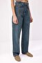More Sustainable Koyu Mavi Yıkama Efektli Bol Kesim Yüksek Bel Loose Baggy Jeans TWOAW24JE00308 - 4