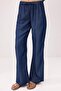 Koyu Mavi Orta Bel More Sustainable %100 Tencel Wide Leg Jeans TWOSS26JE00234 - 3