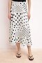 White Black Polka Dot Midi Flared Viscose Skirt Twoss26Et00109 - 3