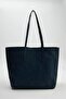 Navy Blue Women's Maxi Size Shoulder Bag with Computer Bag/Pouch Takss26Oc00031 - 5