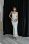 White Lace Strappy Dress with Handles - 2