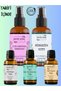 Natural Hair Care Oil and Rosemary Water Set - Argan, Jojoba, Pine Turpentine Oil - 8